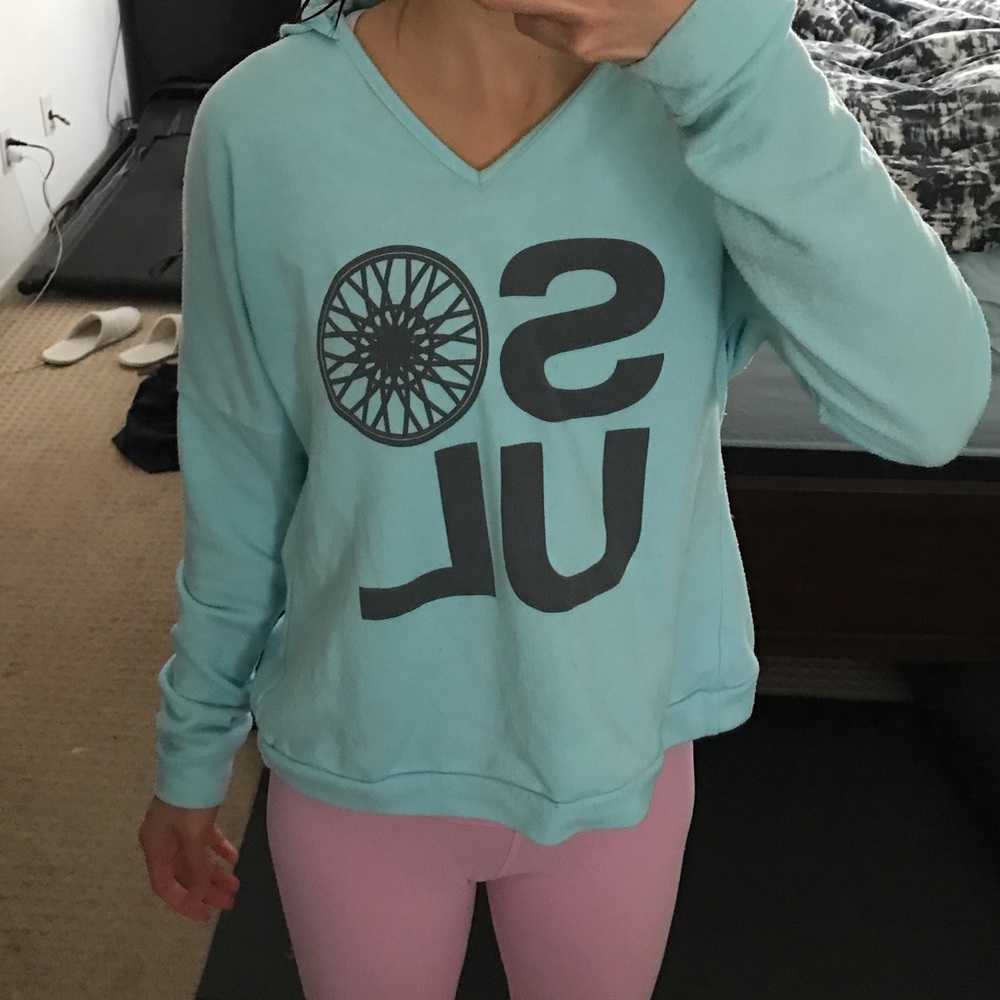 Soul Cycle open back hoodie